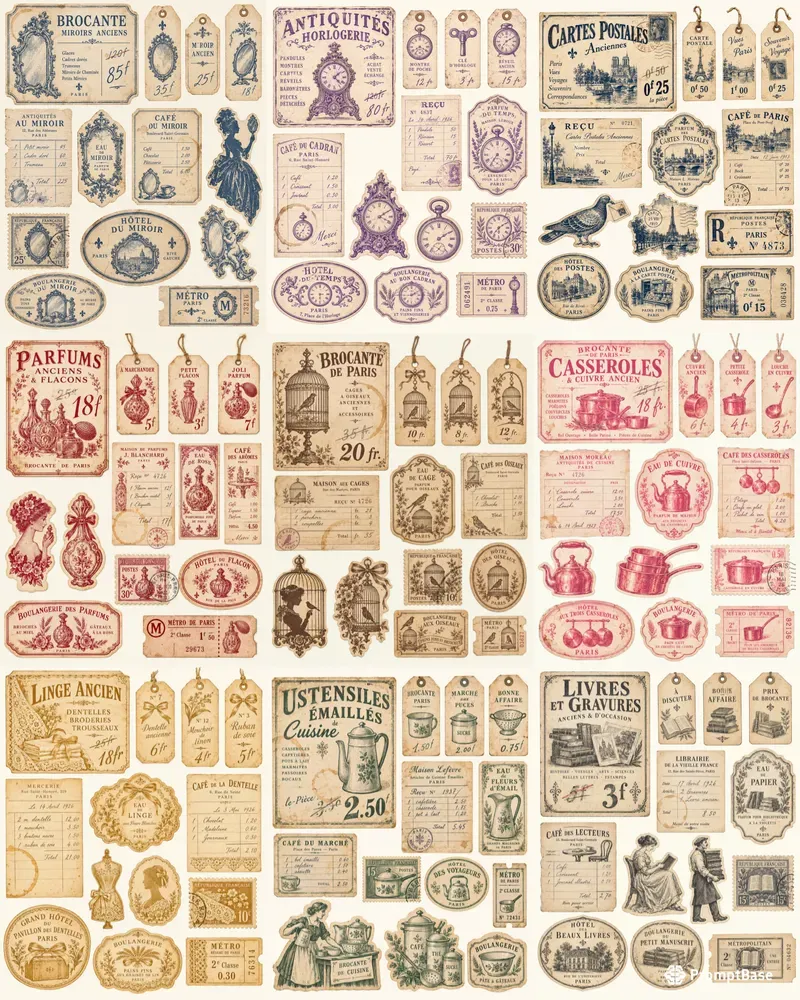 French Flea Market Ephemera