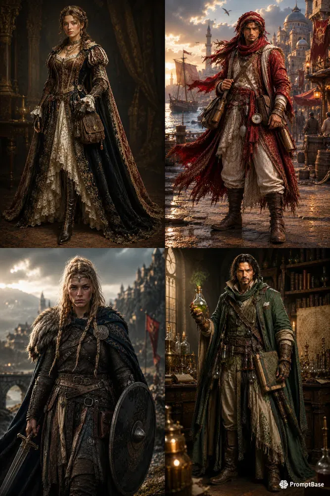 Epic Medieval Fantasy Characters