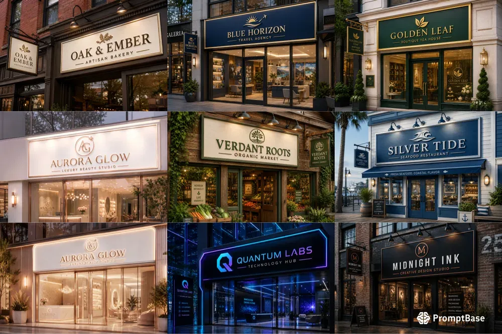 Storefront Signage Mockup Creators