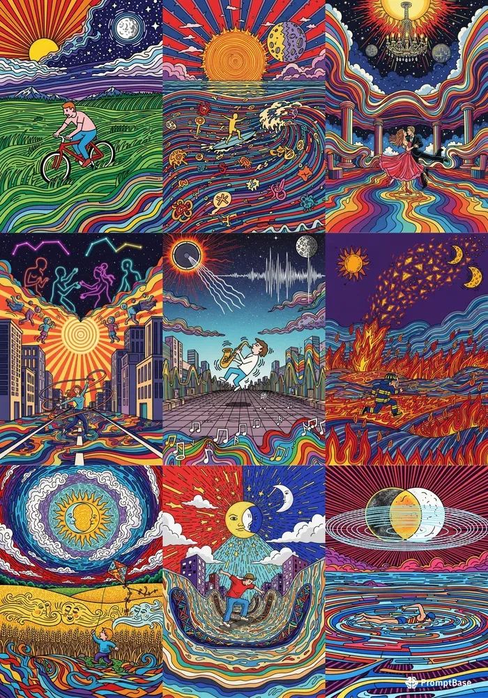 Psychedelic Motion Pop Worlds