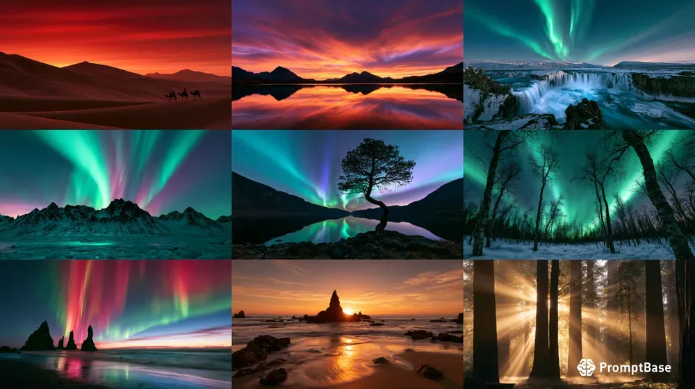 Aurora Twilight Sky Art Generator