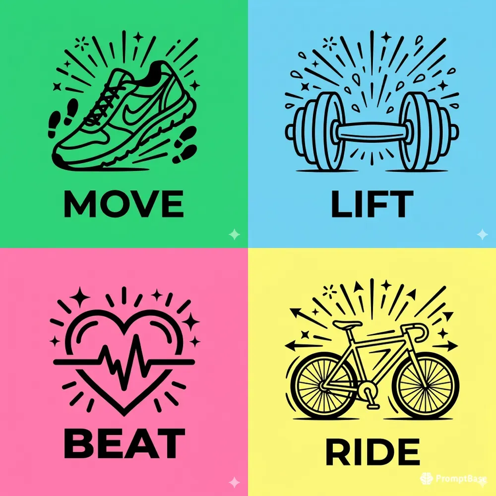 Health Training Icon Designs