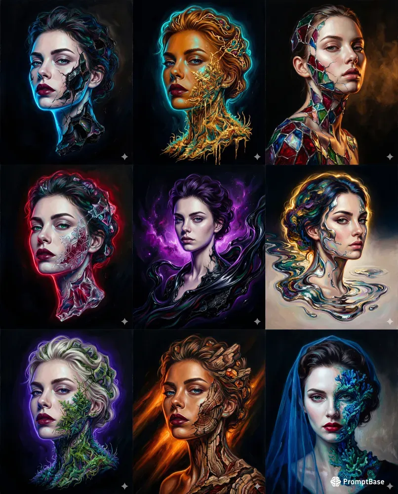 Siren Texture Fusion Art