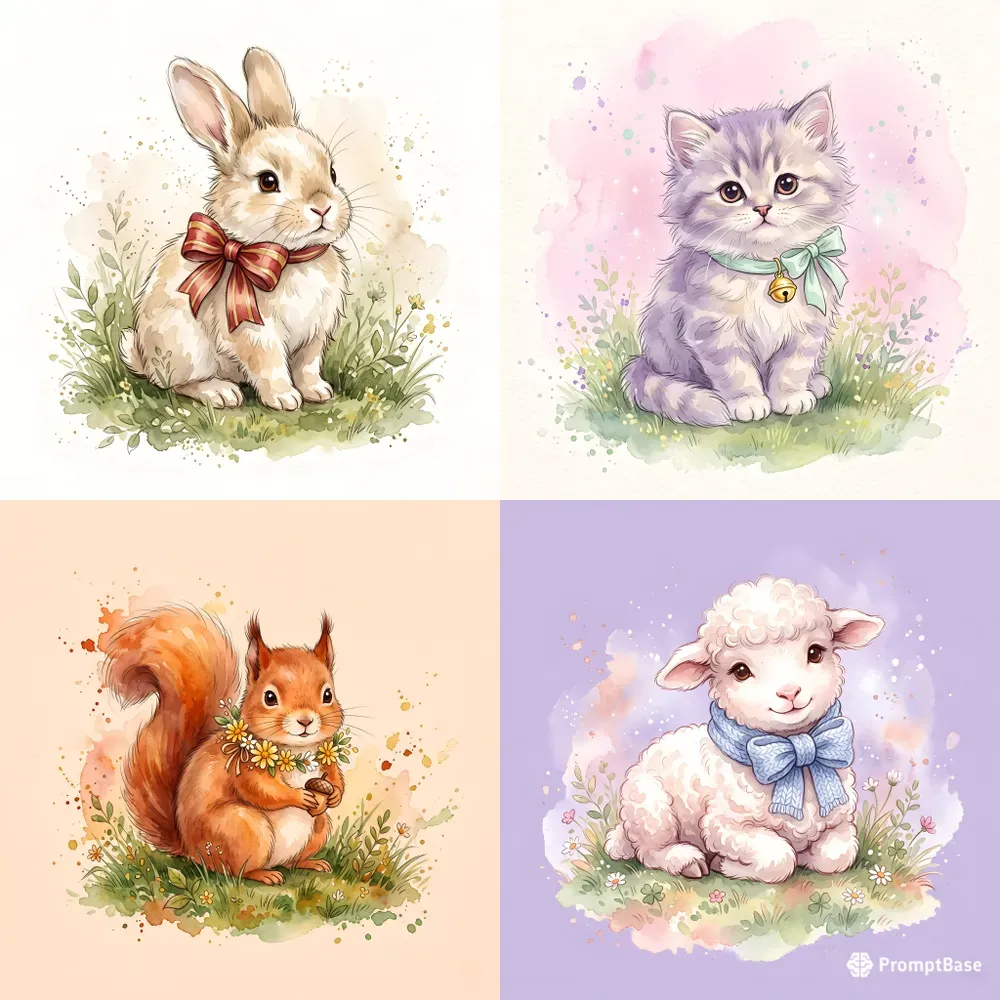 Custom Watercolor Animal Portraits