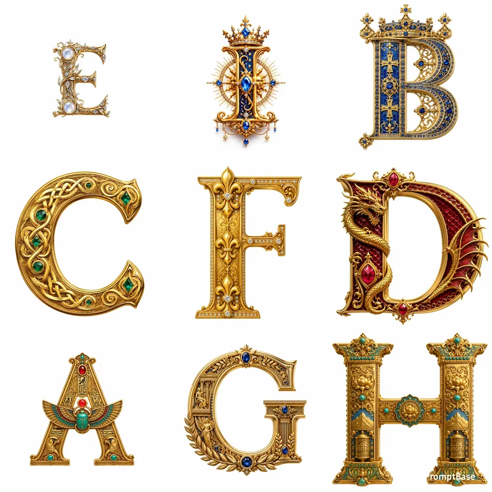 Royal Gemstone Alphabet Collections