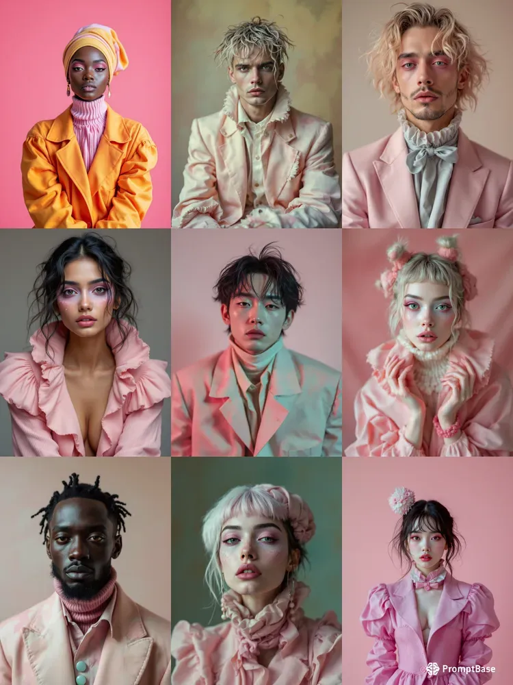 Strange Pastel Fashion Portraits