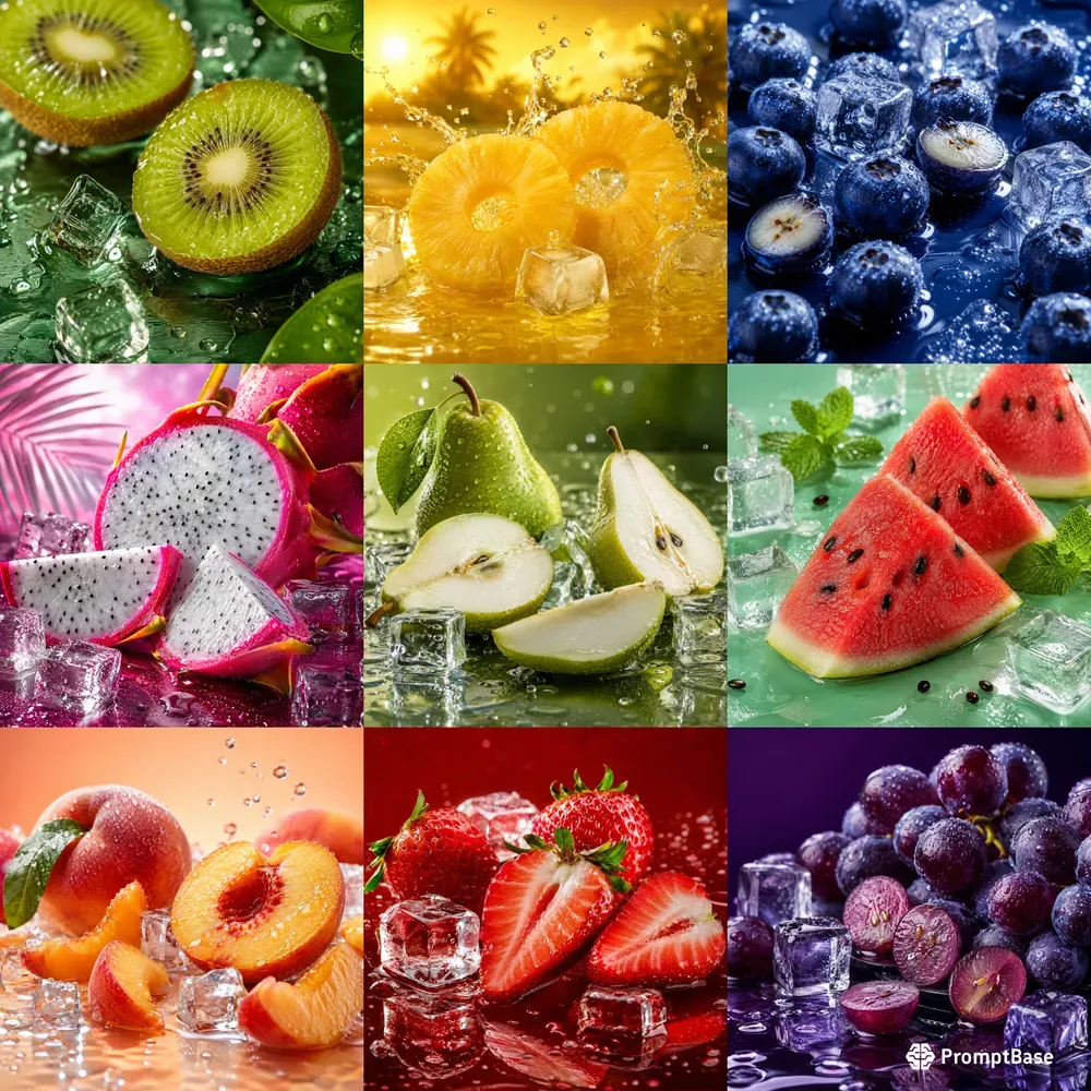 Crisp Fruit Splash Backgrounds