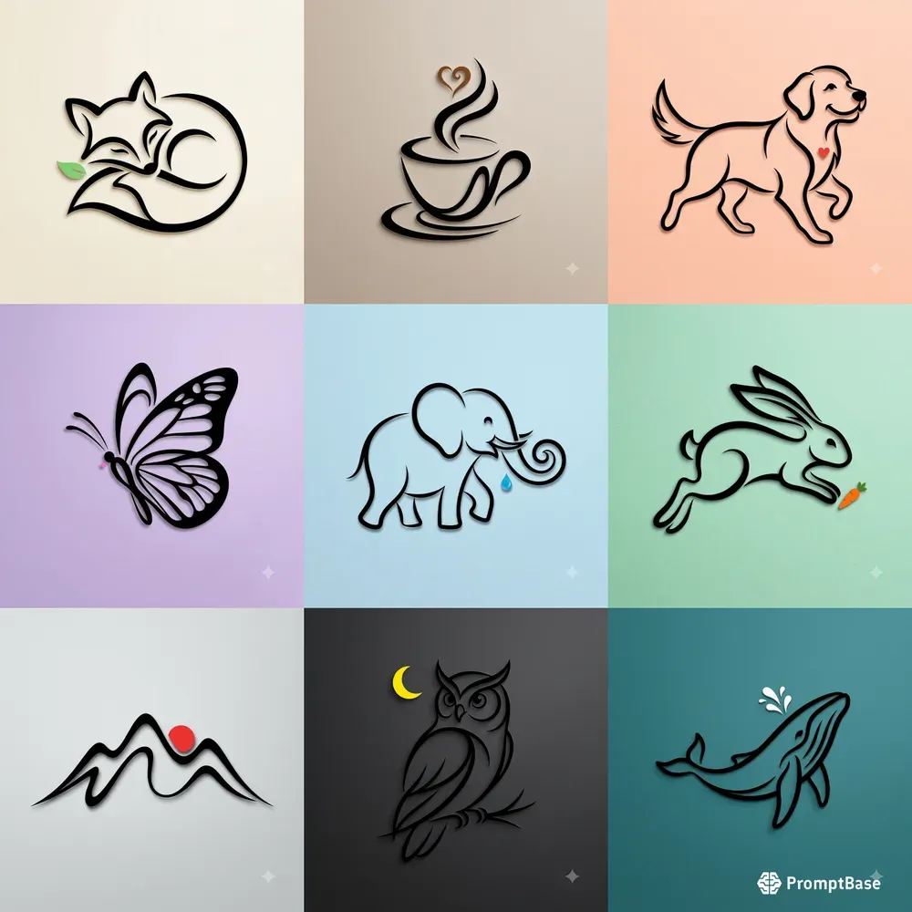 Minimalist Curvilinear Vector Art Pros
