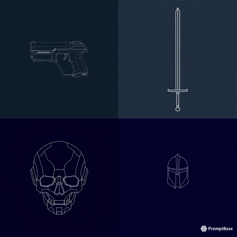 Scifi Ui Wireframe Assets