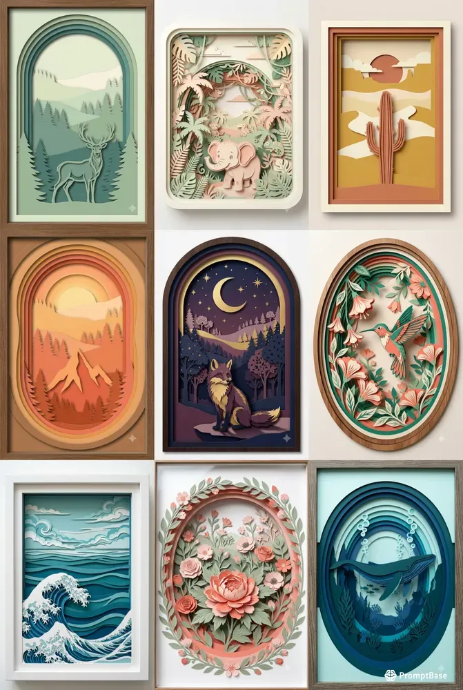 Layered Papercut Art Studios