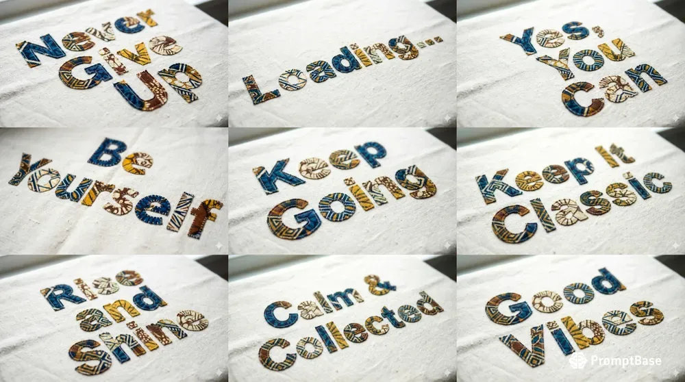 Batik Fabric Typography