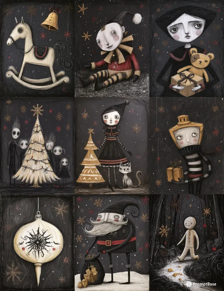 Pale Christmas Junk Journal Pages