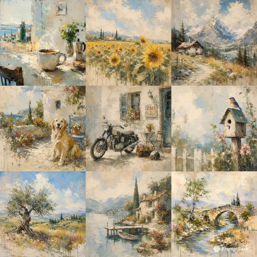 Oil Impressionist Loose Bright Joy