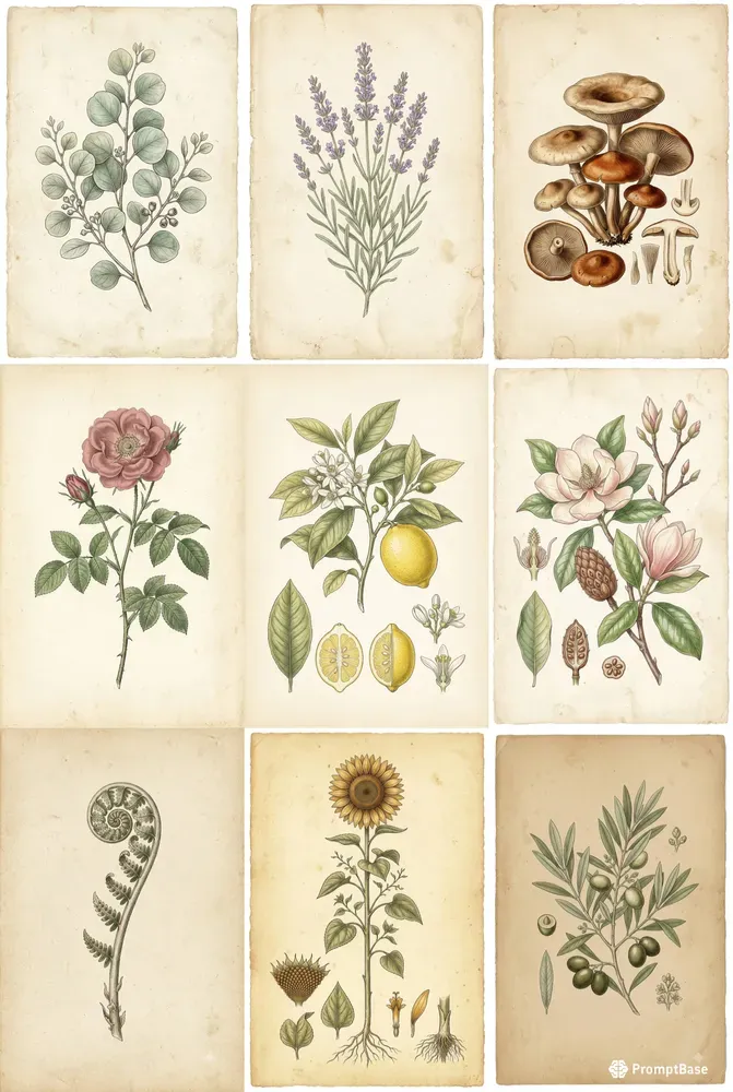 Vintage Botanical Print Studios
