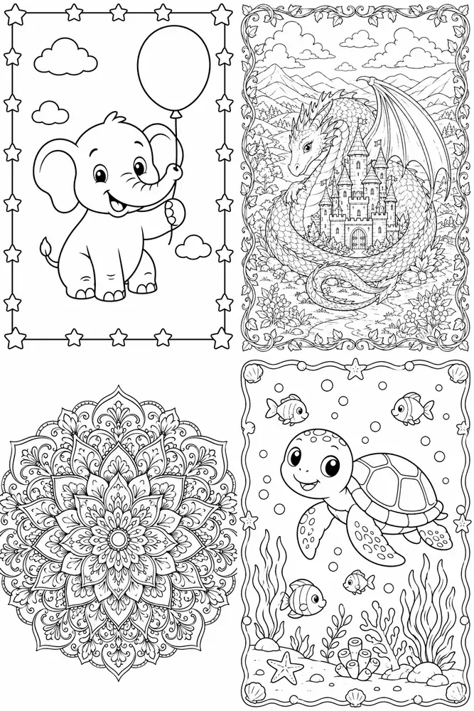 Coloring Book Page Generator