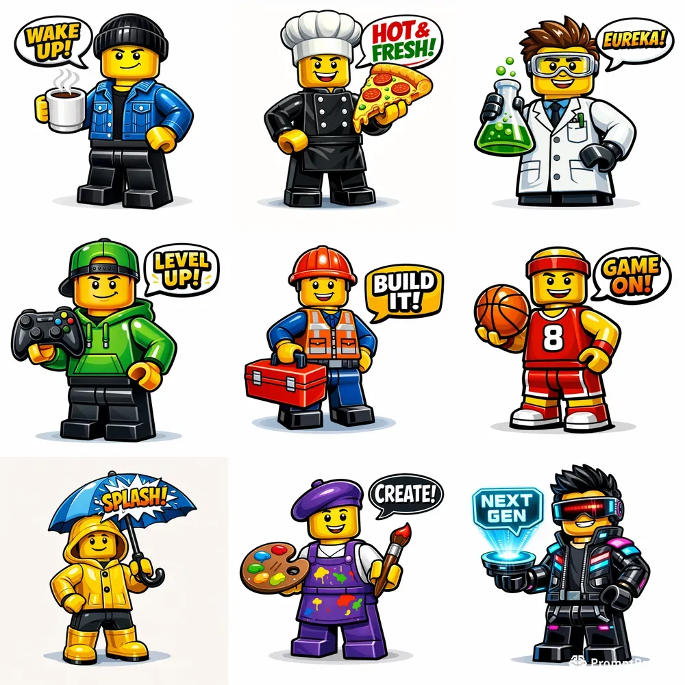 Brick Minifigure Mascot Generator