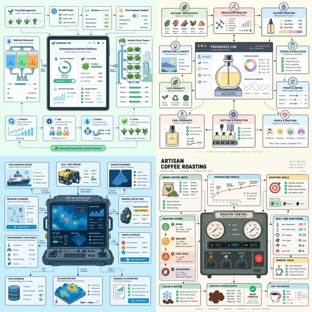 Business Workflow Infographic Art