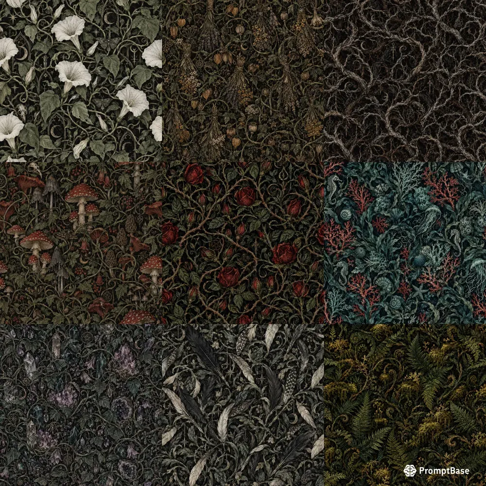 Victorian Gothic Seamless Patterns