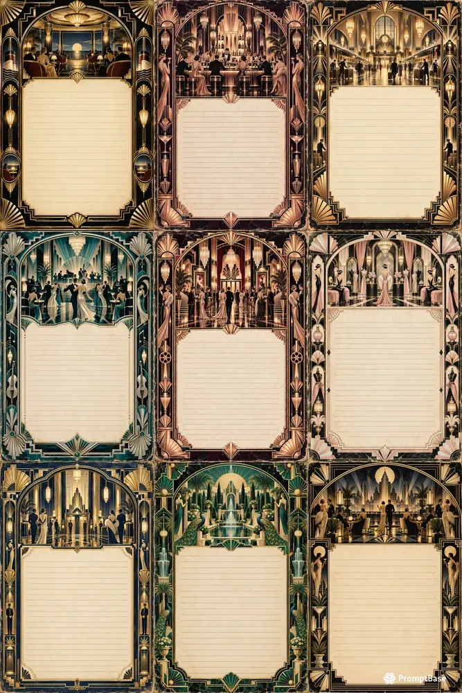 Art Deco Junk Journal Pages