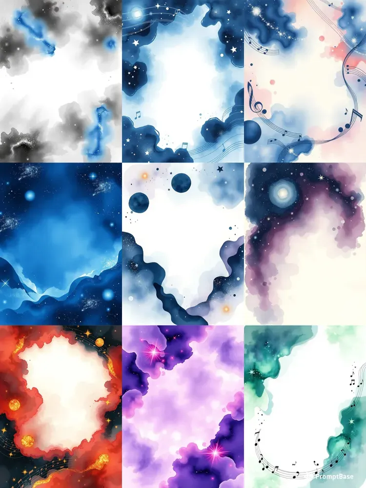 Watercolor Galaxy Waves Journal Designs