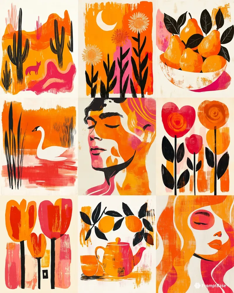 Decorative Lino Prints Artworks