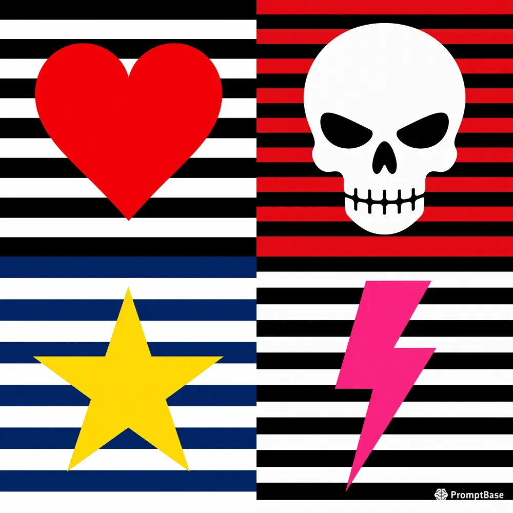 Bold Flat Stripe Graphic Designs