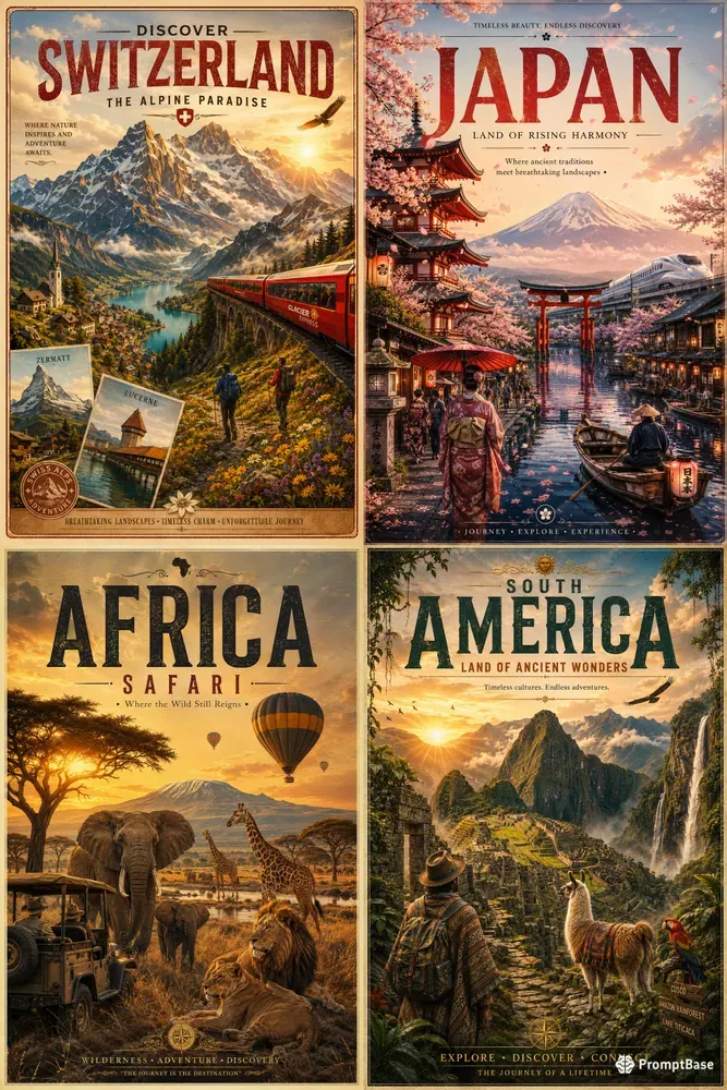 Premium Vintage Travel Posters
