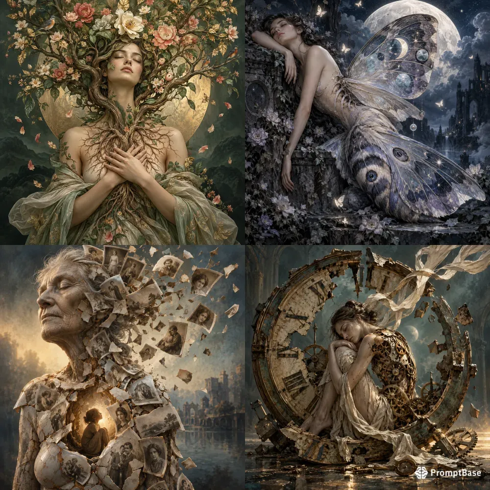 Surreal Human Metamorphoses Symbolics