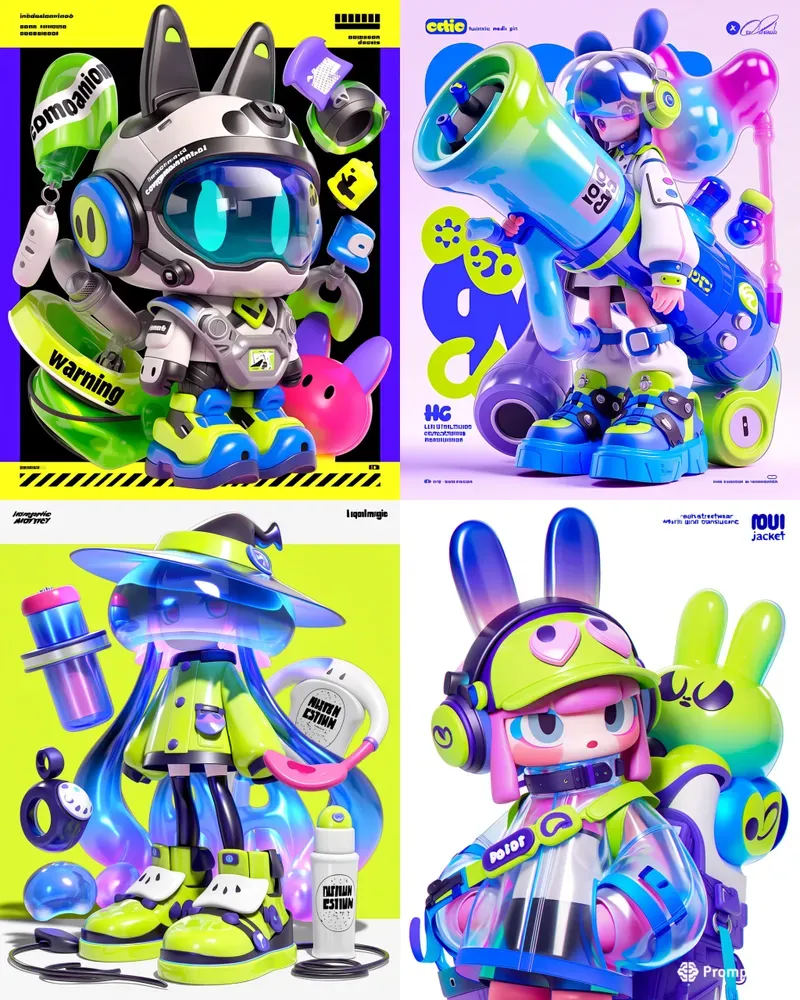 Cyber Fashion Stickers For Etsy