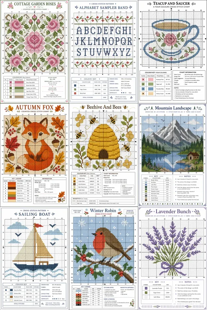 Cross Stitch Chart Pattern Pages