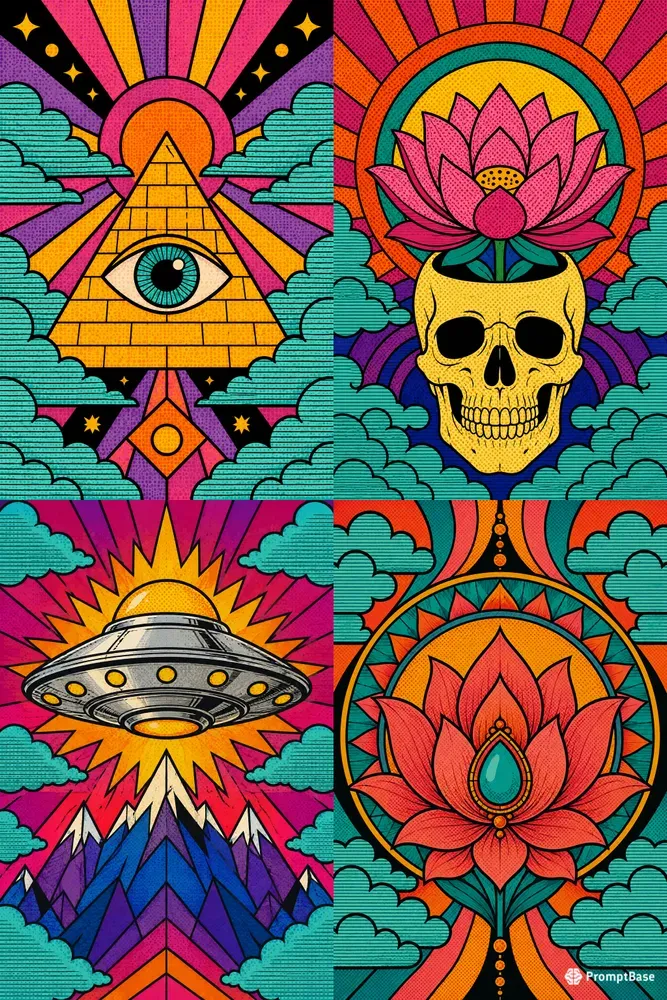 Psychedelic Retro Pop Illustrations