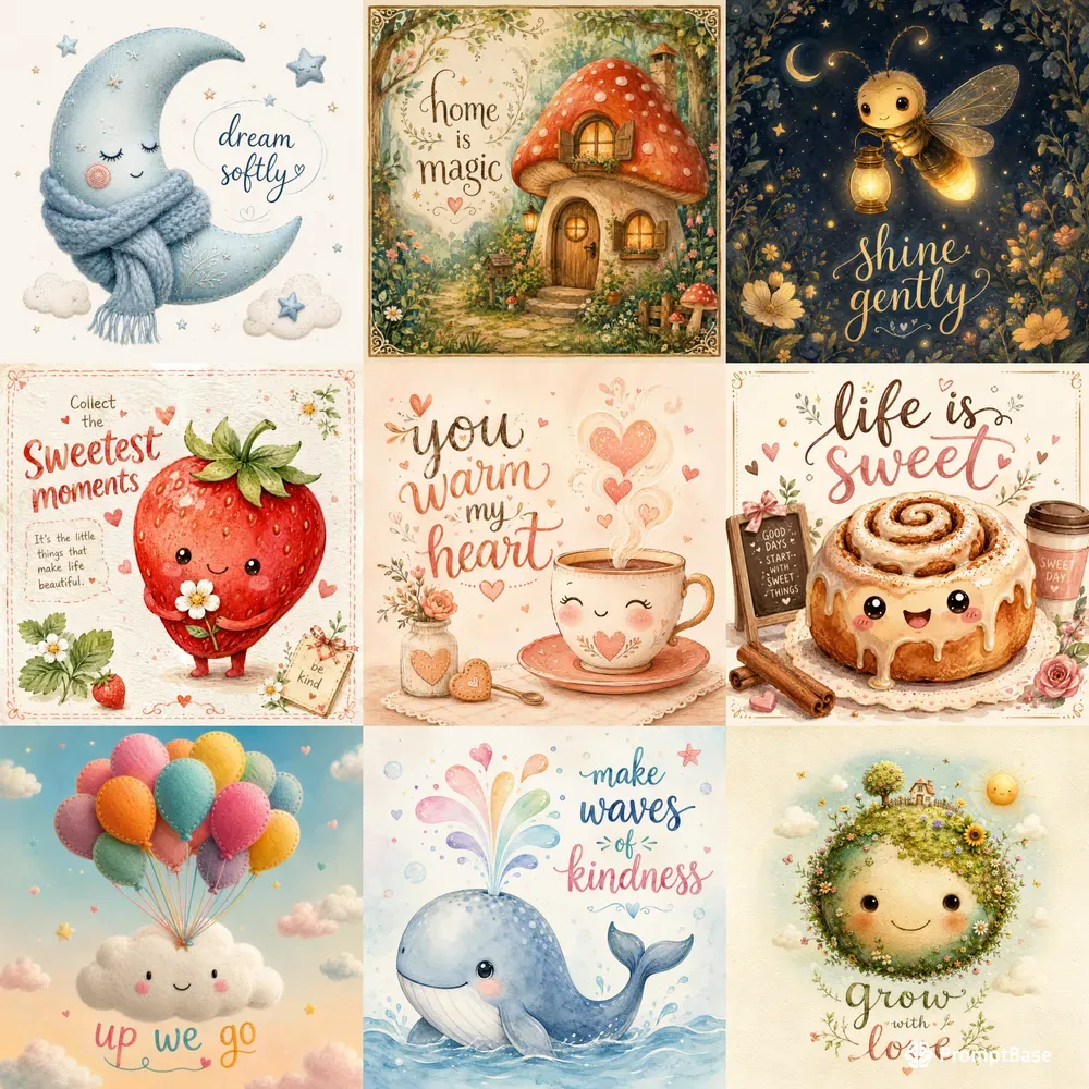 Whimsical Cozy Storybook Posters