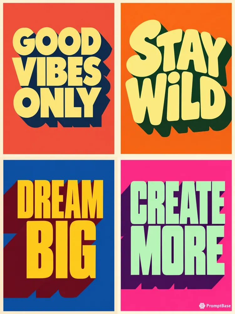 Retro Typography Posters