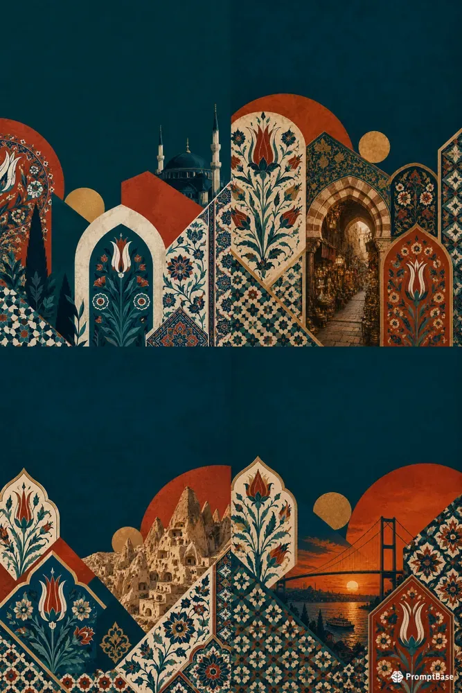 Ottoman Heritage Editorial Poster Art