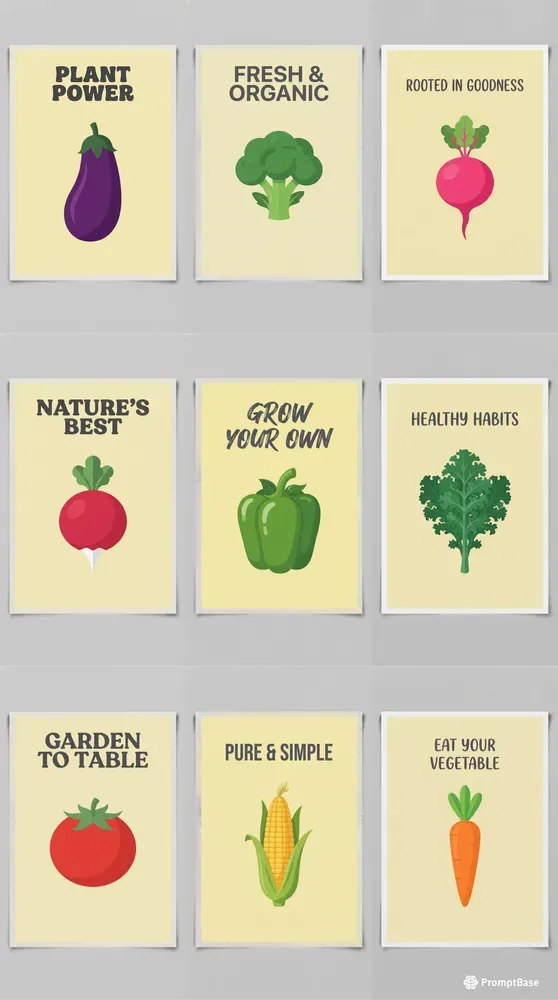 Minimalist Vegetable Posters