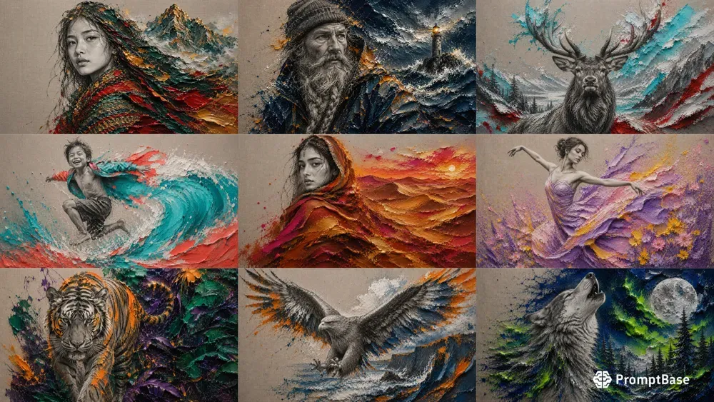 Graphite 3D Impasto Dualmediums