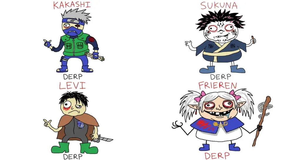 Ms Paint Meme Style Character Drawings