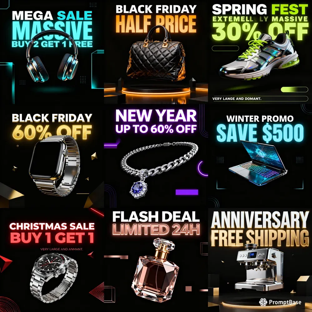 Futuristic Sale Banner Generators