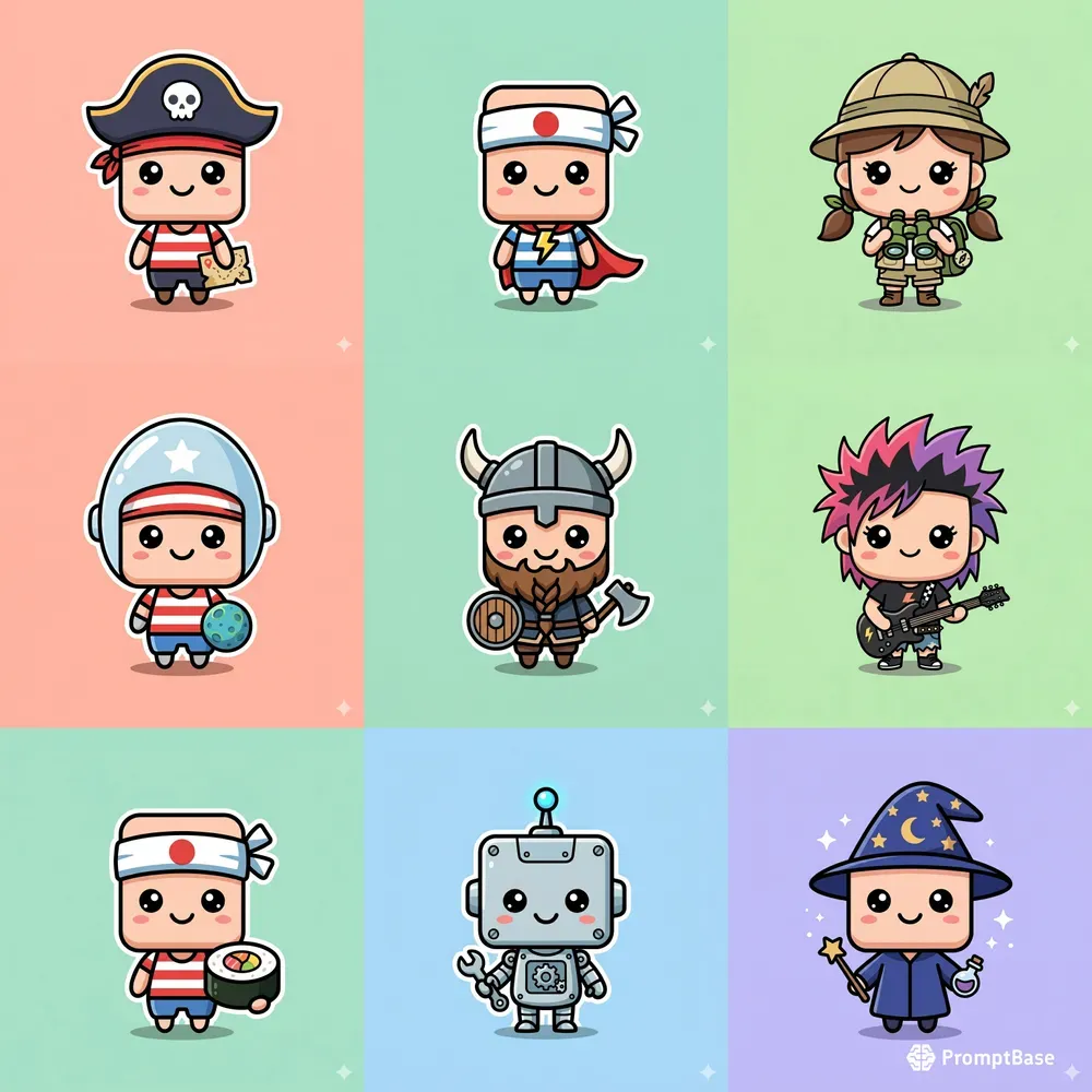 Cute Kawaii Chibi Mascot Creator Packs