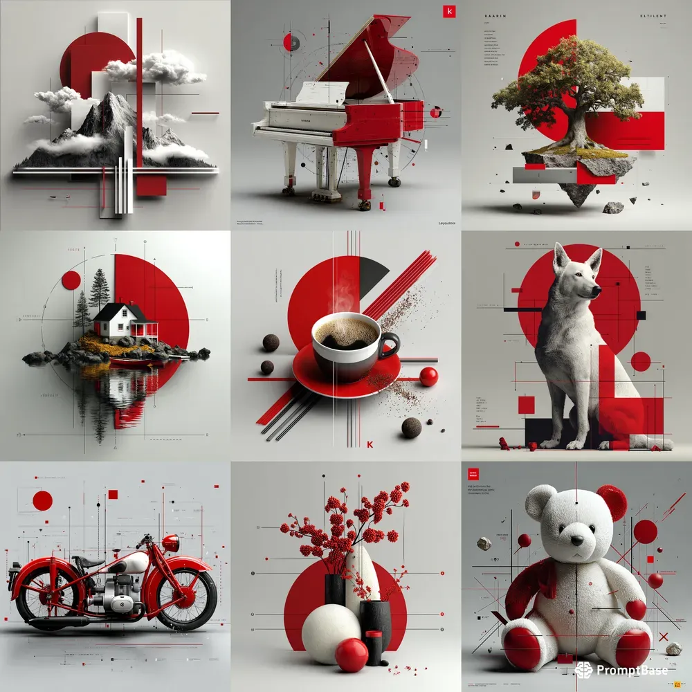 3D Surreal Geometric Nature Renders