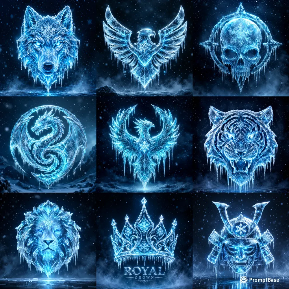 Frozen Crystal Logo Generator