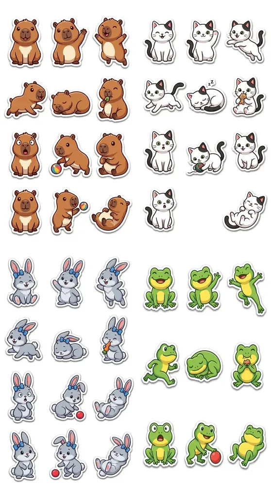 Cute Animal Sticker Pack Generator
