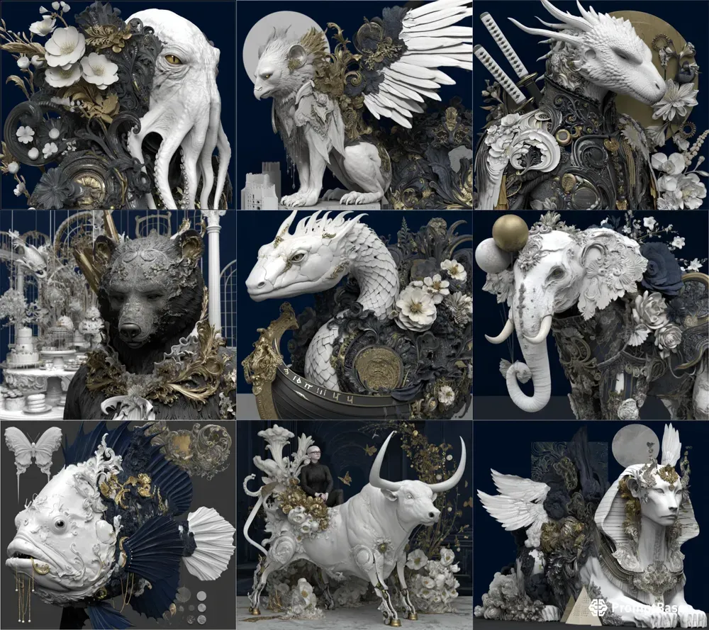 Baroque Ornamental Crossreality Beasts