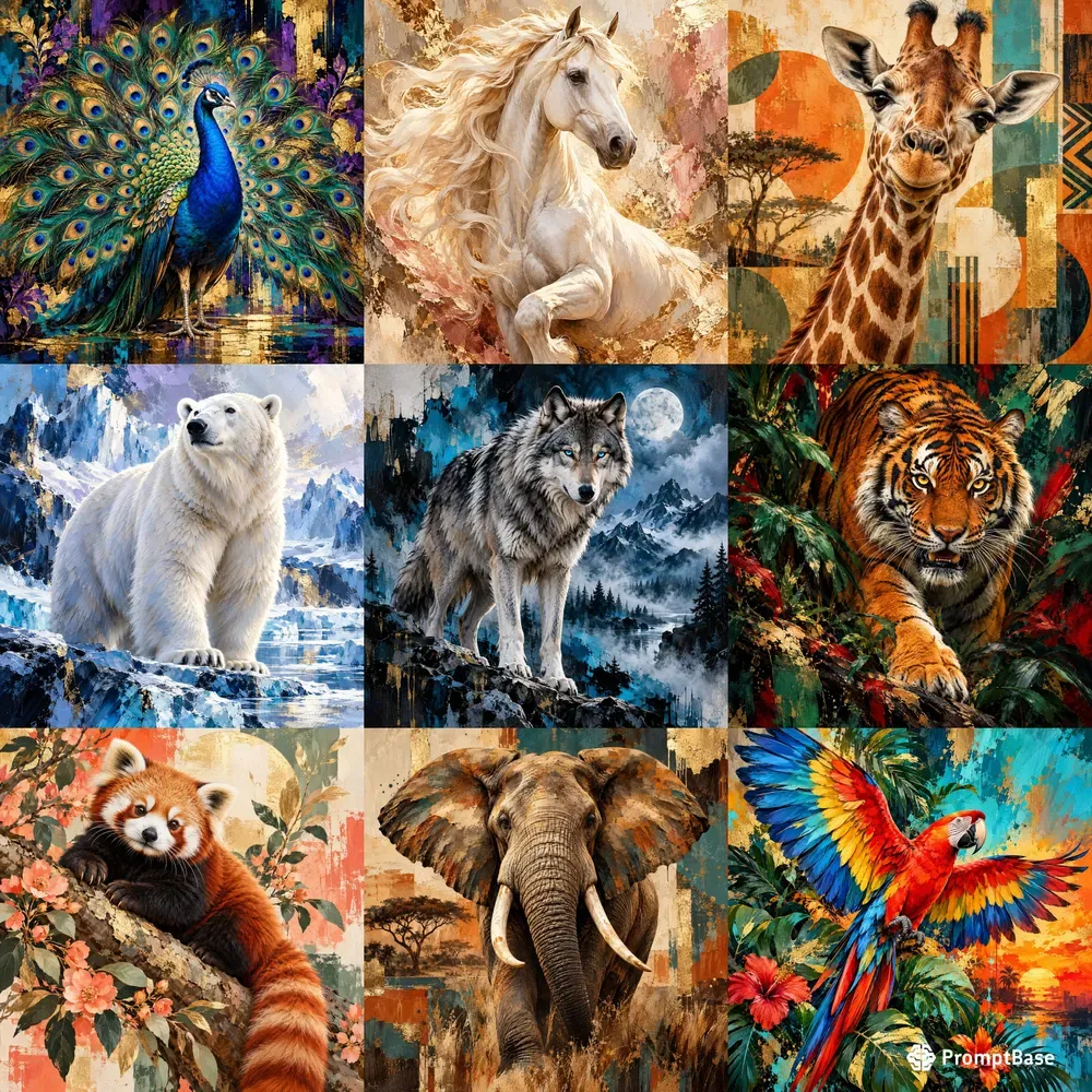Wild Animal Contemporary Wall Art
