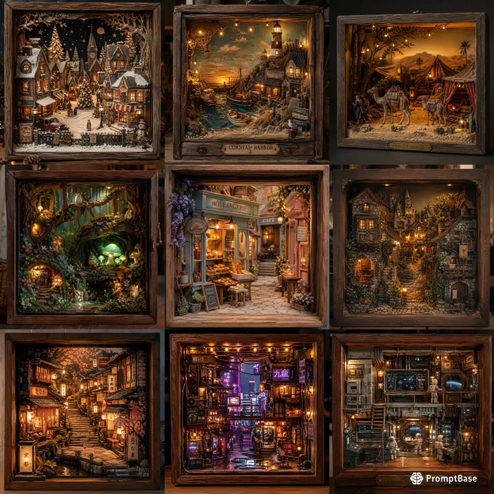 Miniature Diorama Shadow Boxes