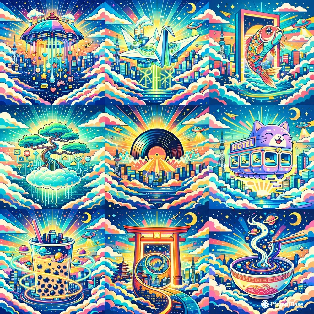 Neopop Surreal Vector Illustrations