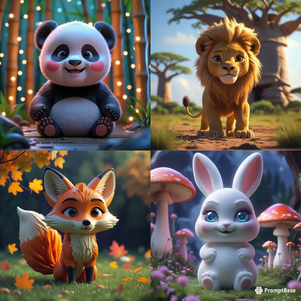 3D Cute Animal Master Templates