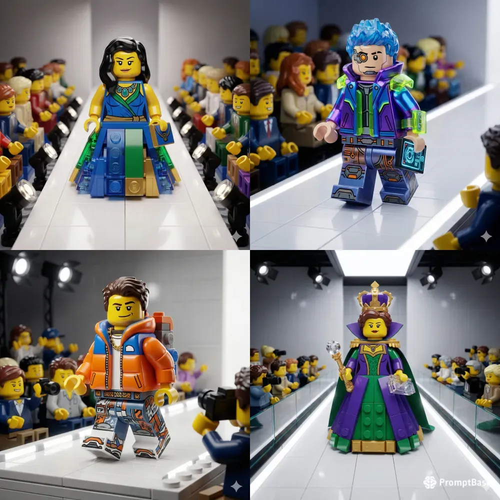 Custom Lego Fashion Runway Models