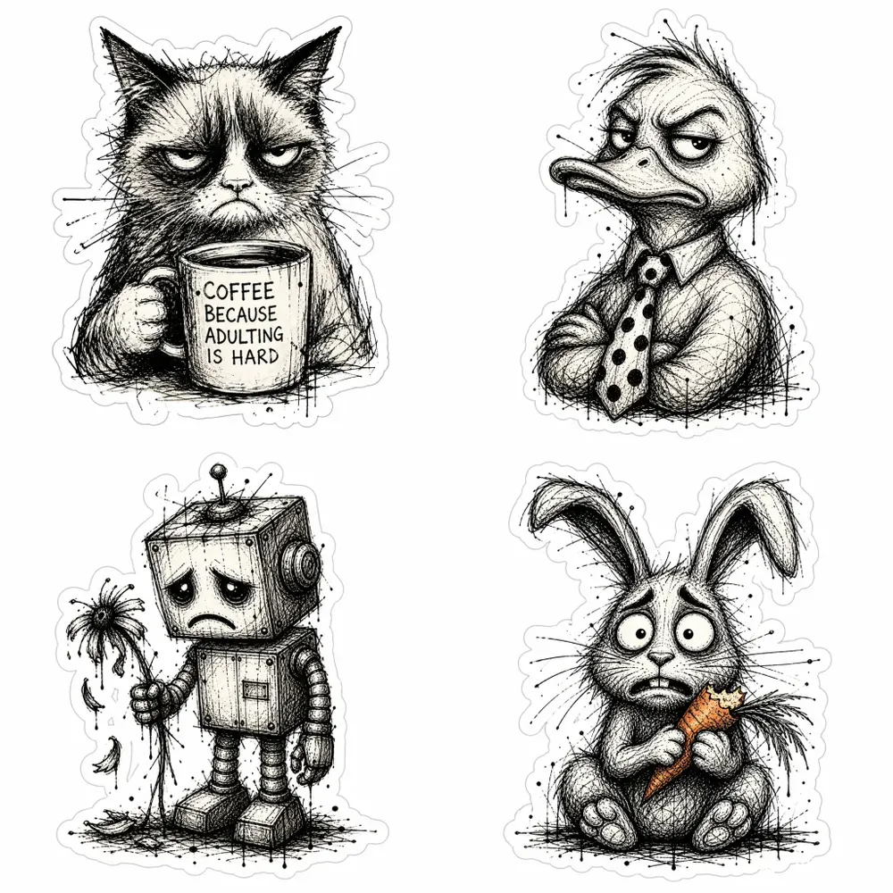 Scribble Sketch Sticker Art
