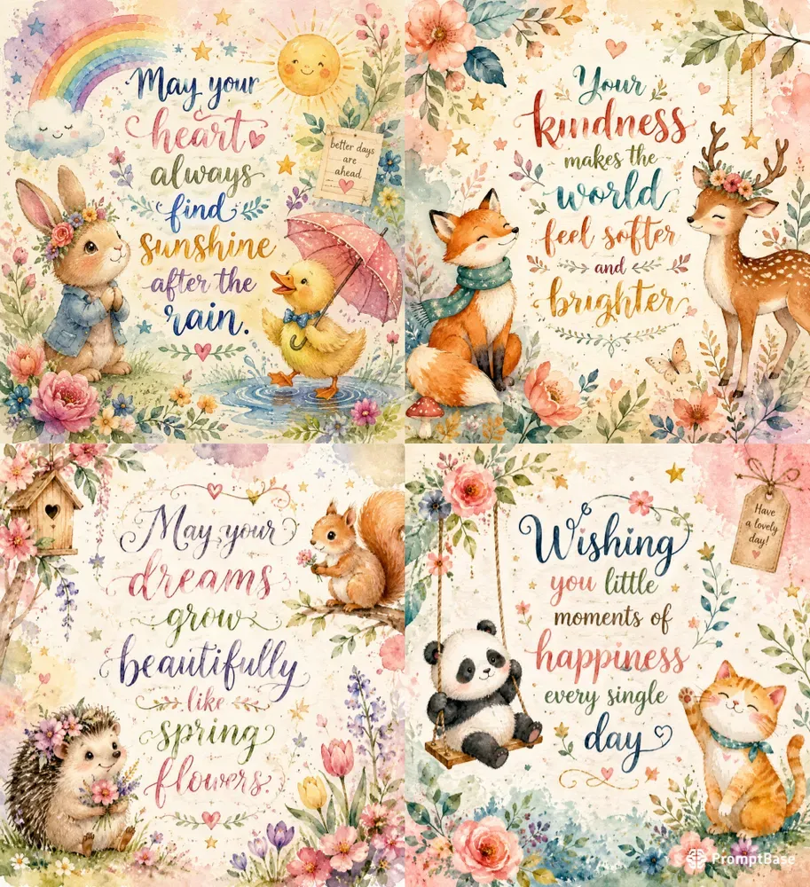 Whimsical Watercolor Greeting Cards